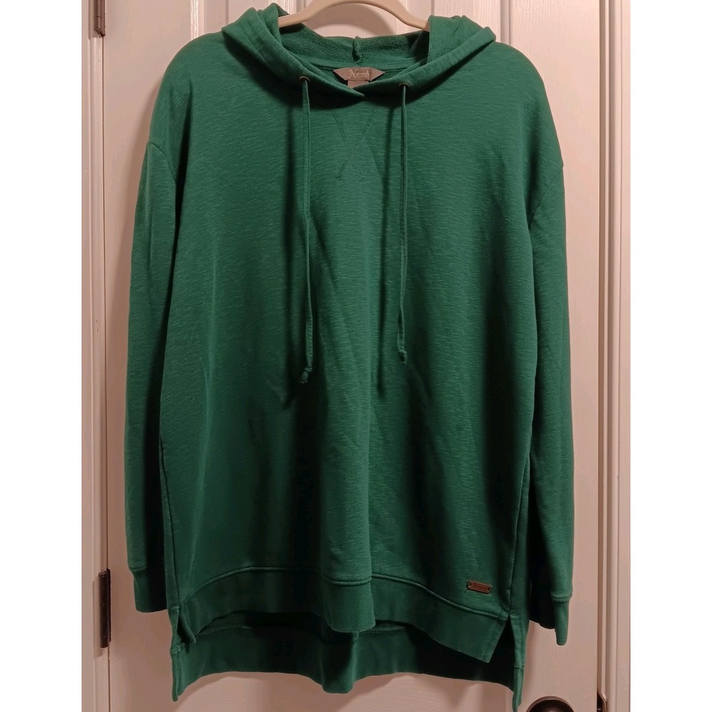 Natural Reflections Bass Pro Shops Women Green Hooded Sweatshirt M 652NRF222914K